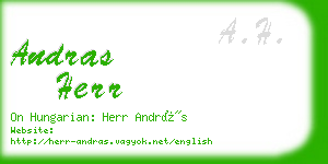 andras herr business card